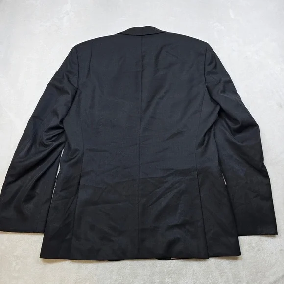 BOSS HUGO Wool Blazer Jacket Mens 38R Black Super 100‎ Suit Jacket Coat